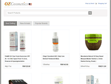 Tablet Screenshot of my.ozcosmetics.com